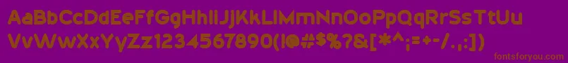 20thCenturyFontBold Font – Brown Fonts on Purple Background