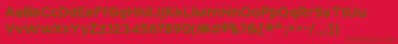 Шрифт 20thCenturyFontBold – коричневые шрифты на красном фоне