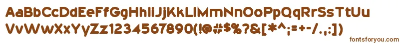 Шрифт 20thCenturyFontBold – коричневые шрифты на белом фоне