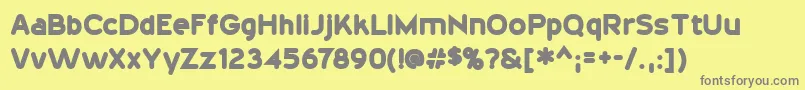 20thCenturyFontBold Font – Gray Fonts on Yellow Background