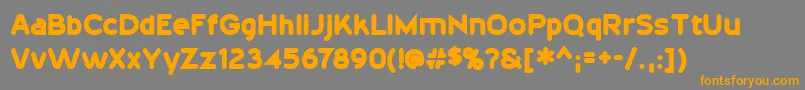 Шрифт 20thCenturyFontBold – оранжевые шрифты на сером фоне