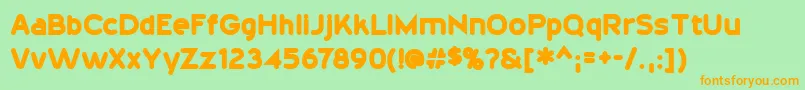 20thCenturyFontBold Font – Orange Fonts on Green Background