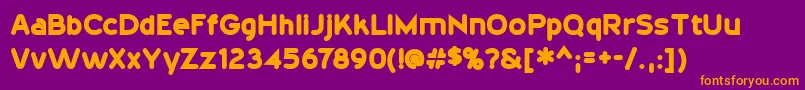 Police 20thCenturyFontBold – polices orange sur fond violet