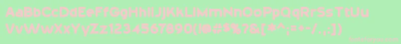 Police 20thCenturyFontBold – polices roses sur fond vert