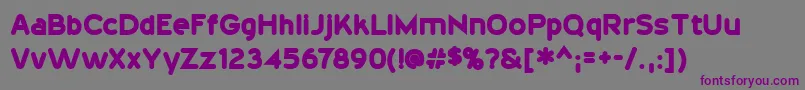 フォント20thCenturyFontBold – 紫色のフォント、灰色の背景