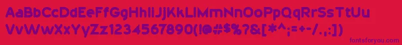 20thCenturyFontBold Font – Purple Fonts on Red Background