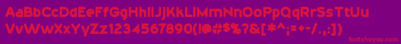 20thCenturyFontBold Font – Red Fonts on Purple Background