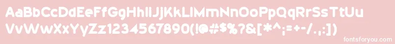 20thCenturyFontBold-Schriftart – Weiße Schriften auf rosa Hintergrund