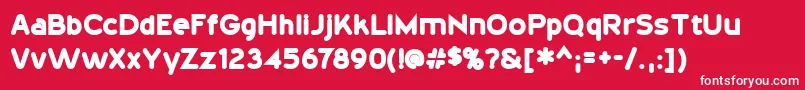20thCenturyFontBold Font – White Fonts on Red Background
