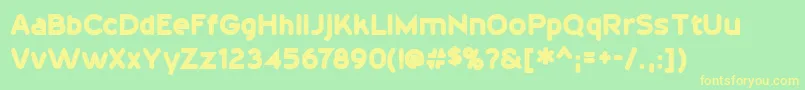 20thCenturyFontBold Font – Yellow Fonts on Green Background