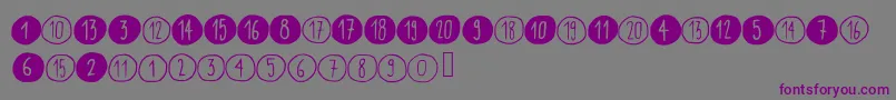 Scribynumbers Font – Purple Fonts on Gray Background