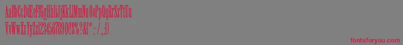 Willow Font – Red Fonts on Gray Background