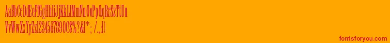 Willow Font – Red Fonts on Orange Background