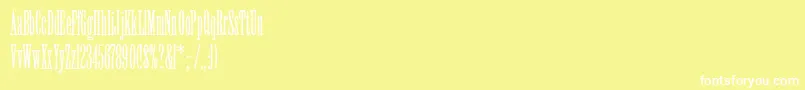 Willow Font – White Fonts on Yellow Background