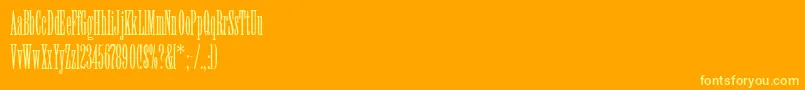 Willow Font – Yellow Fonts on Orange Background