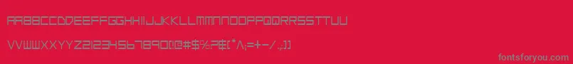 LowGunScreenCondensed-fontti – harmaat kirjasimet punaisella taustalla