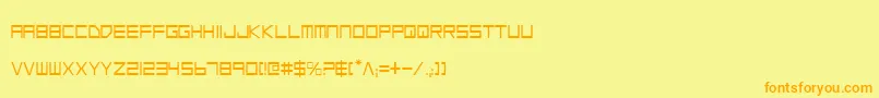 Czcionka LowGunScreenCondensed – pomarańczowe czcionki na żółtym tle