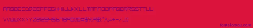 Шрифт LowGunScreenCondensed – фиолетовые шрифты на красном фоне
