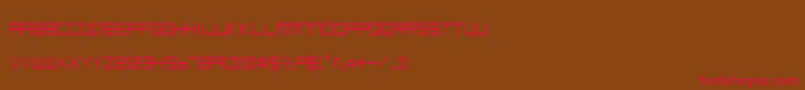 LowGunScreenCondensed Font – Red Fonts on Brown Background