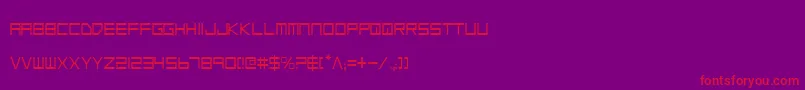 LowGunScreenCondensed-fontti – punaiset fontit violetilla taustalla