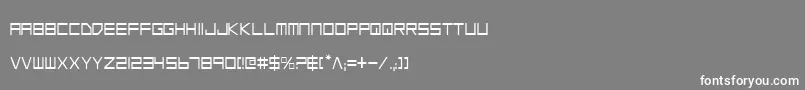 フォントLowGunScreenCondensed – 灰色の背景に白い文字