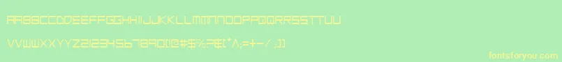 LowGunScreenCondensed Font – Yellow Fonts on Green Background
