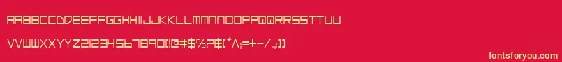 LowGunScreenCondensed Font – Yellow Fonts on Red Background