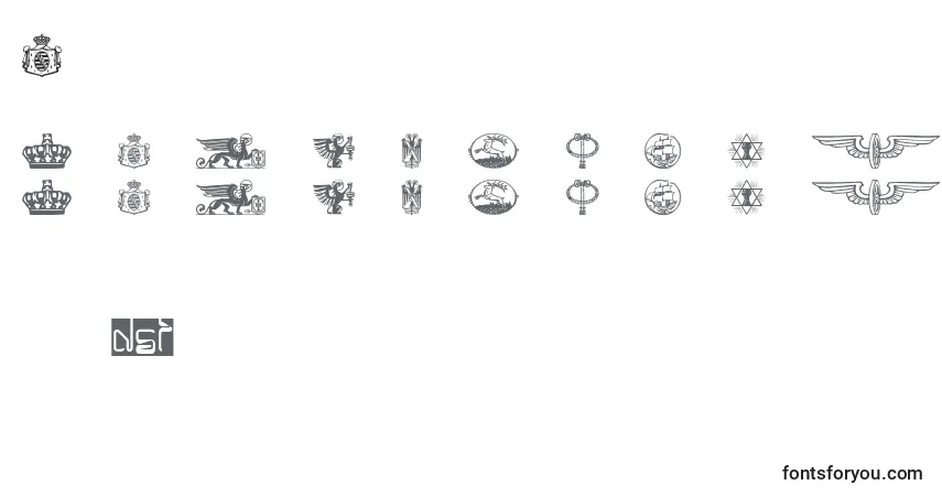 Czcionka BelweVignetten – alfabet, cyfry, specjalne znaki