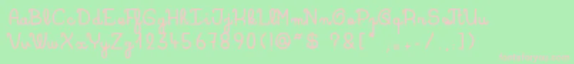 Queenluna Font – Pink Fonts on Green Background