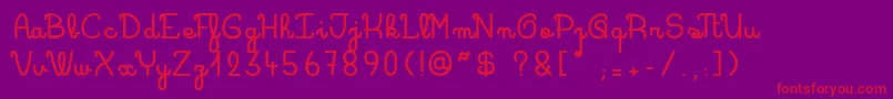 Queenluna Font – Red Fonts on Purple Background