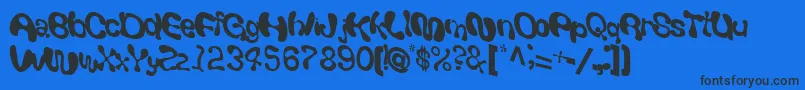 Giveandtake18RegularTtcon Font – Black Fonts on Blue Background