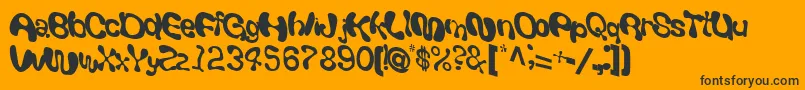 Giveandtake18RegularTtcon Font – Black Fonts on Orange Background