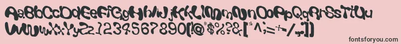 Giveandtake18RegularTtcon Font – Black Fonts on Pink Background