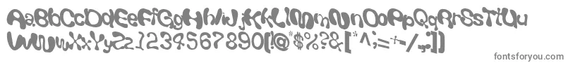 Giveandtake18RegularTtcon-fontti – harmaat kirjasimet valkoisella taustalla
