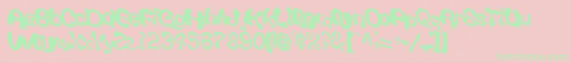 Giveandtake18RegularTtcon Font – Green Fonts on Pink Background