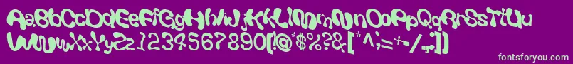 Giveandtake18RegularTtcon Font – Green Fonts on Purple Background