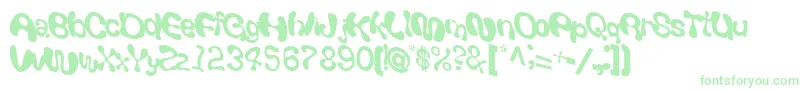 Giveandtake18RegularTtcon-fontti – vihreät fontit valkoisella taustalla