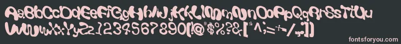 フォントGiveandtake18RegularTtcon – 黒い背景にピンクのフォント
