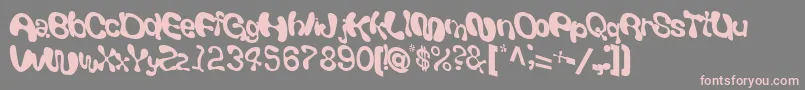 Шрифт Giveandtake18RegularTtcon – розовые шрифты на сером фоне