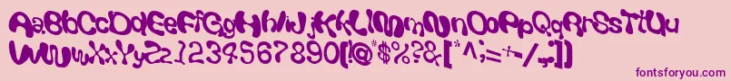 Giveandtake18RegularTtcon Font – Purple Fonts on Pink Background