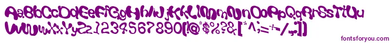 Giveandtake18RegularTtcon-Schriftart – Violette Schriften auf weißem Hintergrund