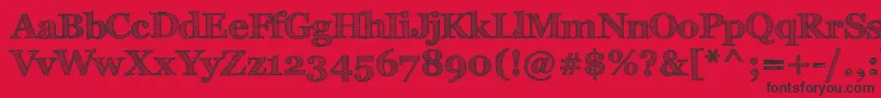 FffTusjРџРѕР»СѓР¶РёСЂРЅС‹Р№ Font – Black Fonts on Red Background