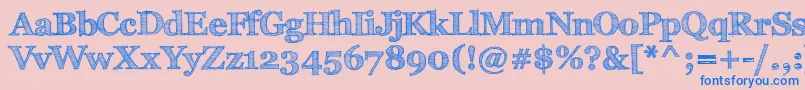 FffTusjРџРѕР»СѓР¶РёСЂРЅС‹Р№ Font – Blue Fonts on Pink Background