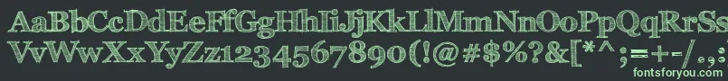 FffTusjРџРѕР»СѓР¶РёСЂРЅС‹Р№ Font – Green Fonts on Black Background