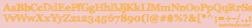 FffTusjРџРѕР»СѓР¶РёСЂРЅС‹Р№ Font – Orange Fonts on Pink Background