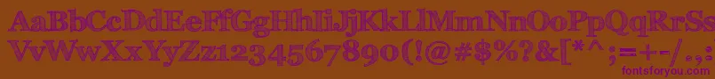 FffTusjРџРѕР»СѓР¶РёСЂРЅС‹Р№ Font – Purple Fonts on Brown Background