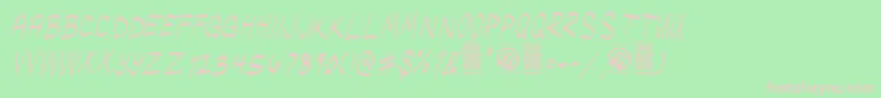 UglykidsThinitalic Font – Pink Fonts on Green Background