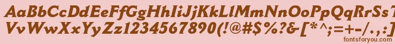 CantoriamtstdExtraboldit Font – Brown Fonts on Pink Background