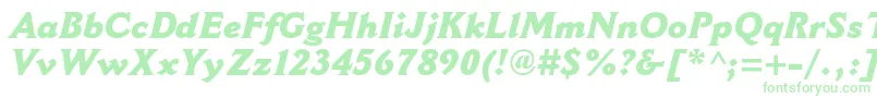 CantoriamtstdExtraboldit Font – Green Fonts on White Background