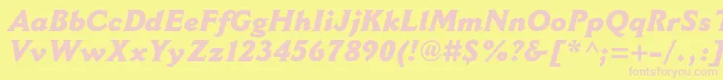 fuente CantoriamtstdExtraboldit – Fuentes Rosadas Sobre Fondo Amarillo